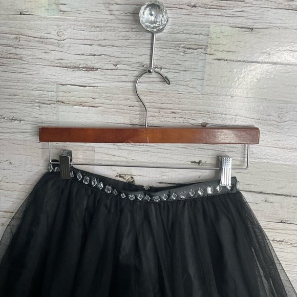 My Michelle black gray sparkle two piece set crop top tulle skirt size 3 - Picture 10 of 16